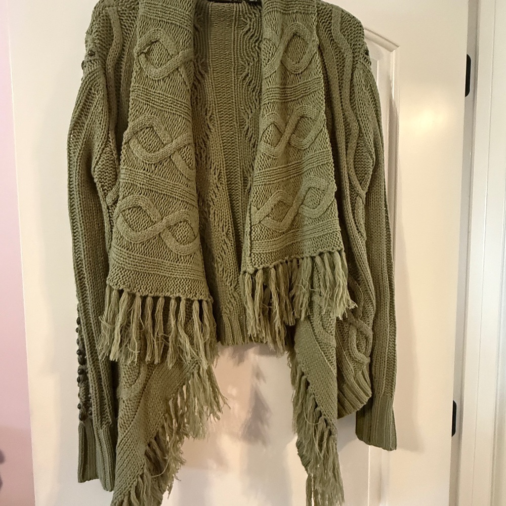 Miss Me Cardigan sweater with studs, size Medium